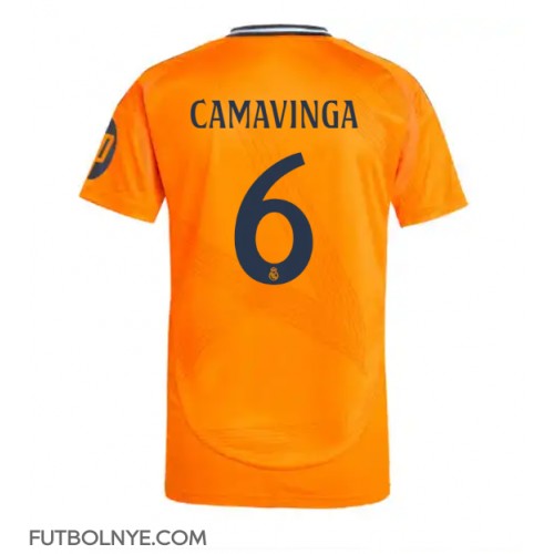 Camiseta Real Madrid Eduardo Camavinga #6 Visitante Equipación 2024-25 manga corta